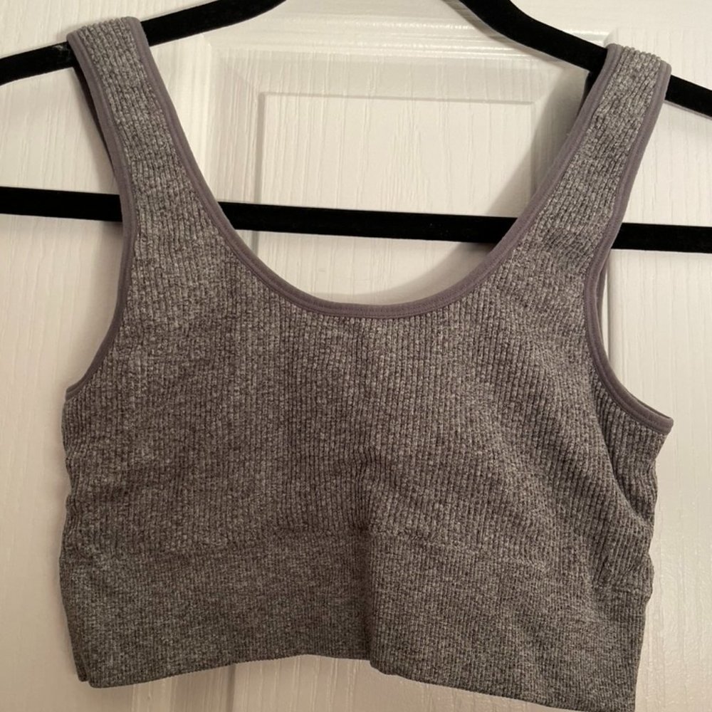 American Eagle Seamless Ribbed Grey Bra
